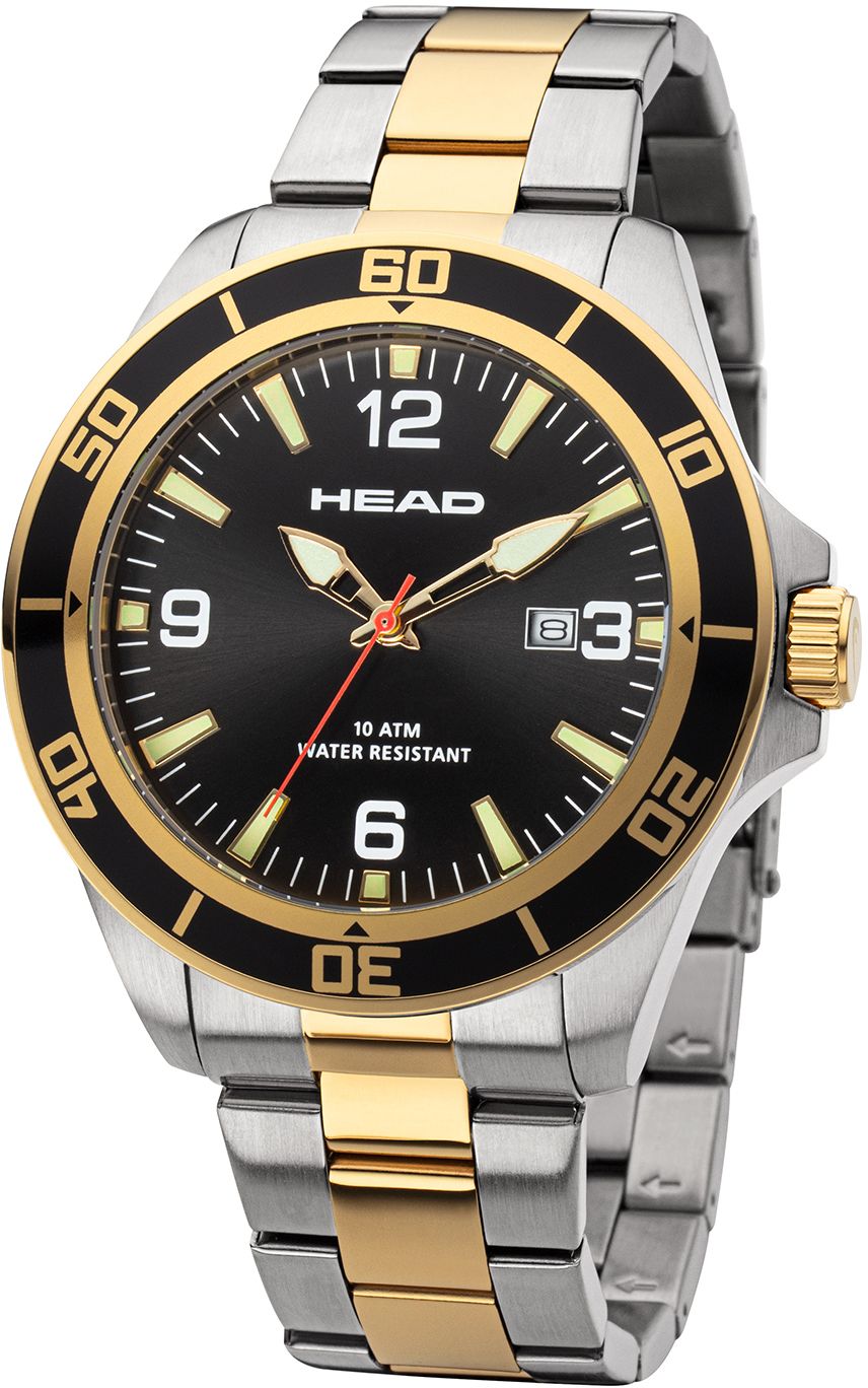 title:Head Men's H800402 Rome 43.5mm Quartz Watch;color:Silver and Gold