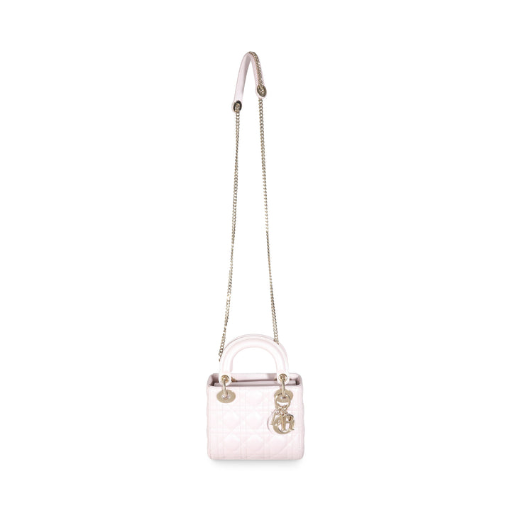 CHRISTIAN Top quality Dior Lotus Pearlescent Cannage Lambskin Mini Lady Top quality Dior