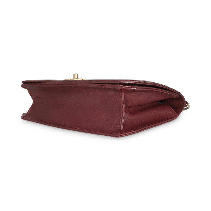Chanel Burgundy Quilted Lambskin Large New Bag