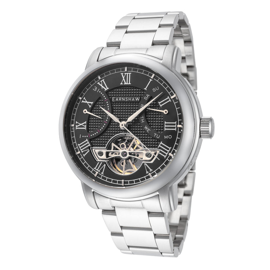 title:Thomas Earnshaw Men's ES-8169-11 Longcase 43mm Automatic Watch;color:Silver