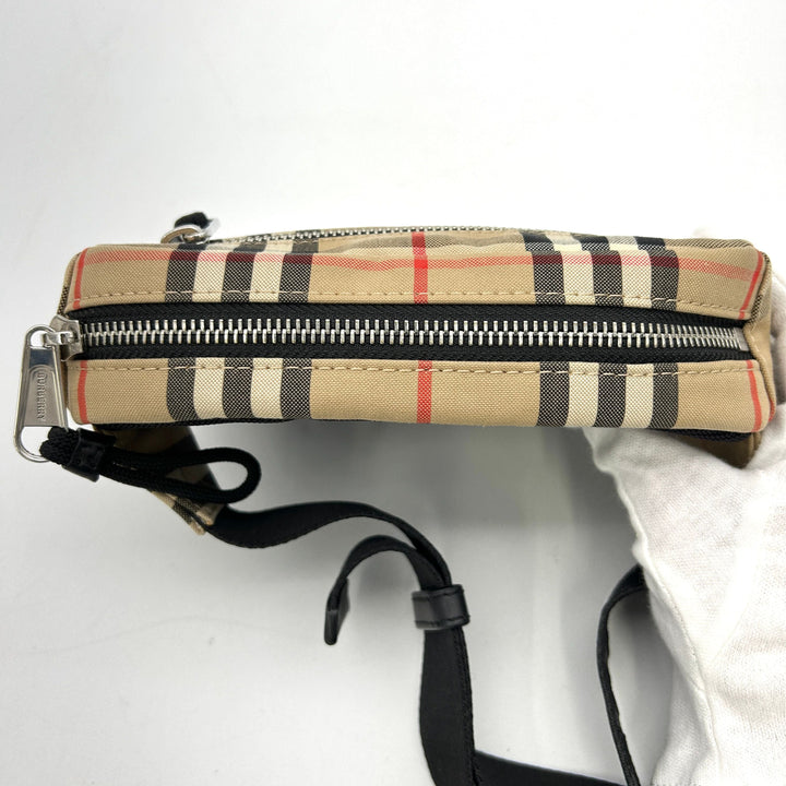 Burberry Nylon Vintage Check Small Cannon Bum Bag Archive Beige LA31345
