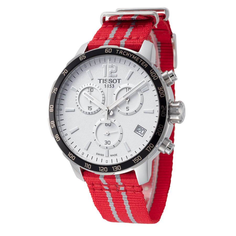 title:Tissot Men's T0954171703712 Quickster 42mm Quartz Watch;color:Red