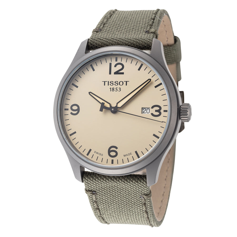 title:Tissot Men's T1164103726700 T-Sport Gents XL 42mm Quartz Watch;color:Khaki