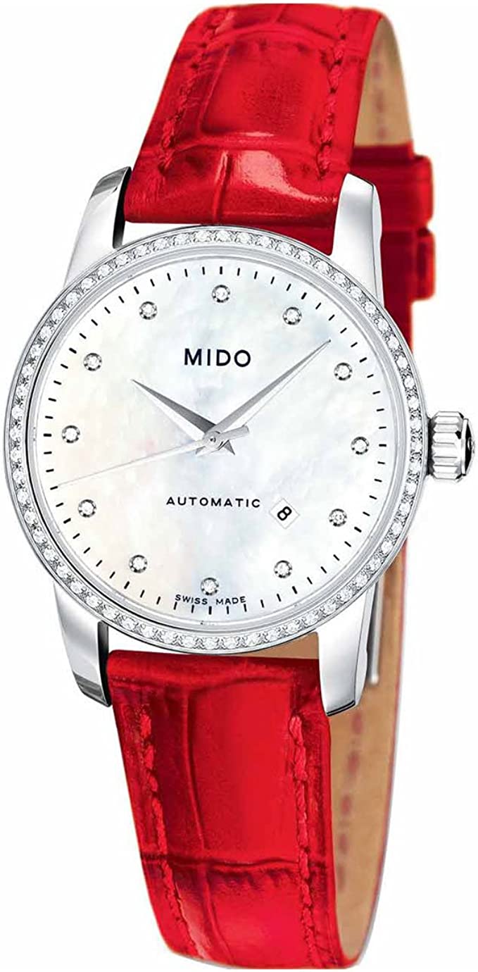 title:Mido Women's M76024697 Baroncelli 29mm Automatic Watch;color:Red