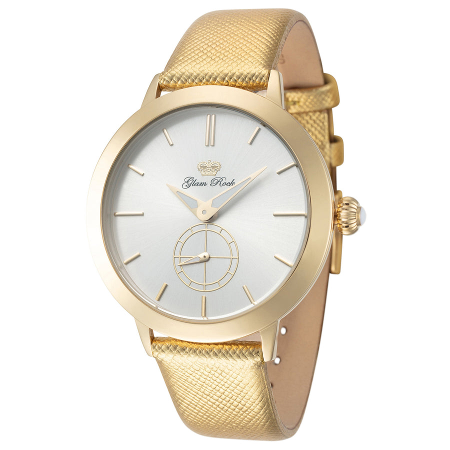 title:Glam Rock Women's GR-071-22 Slim Vintage Glam 40mm Quartz Watch;color:Gold