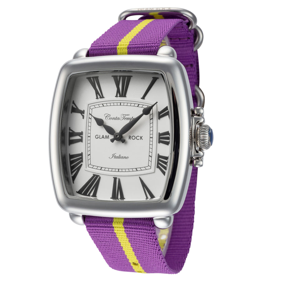 title:Glam Rock Men's GR28084F Vintage 40mm Quartz Watch;color:Purple
