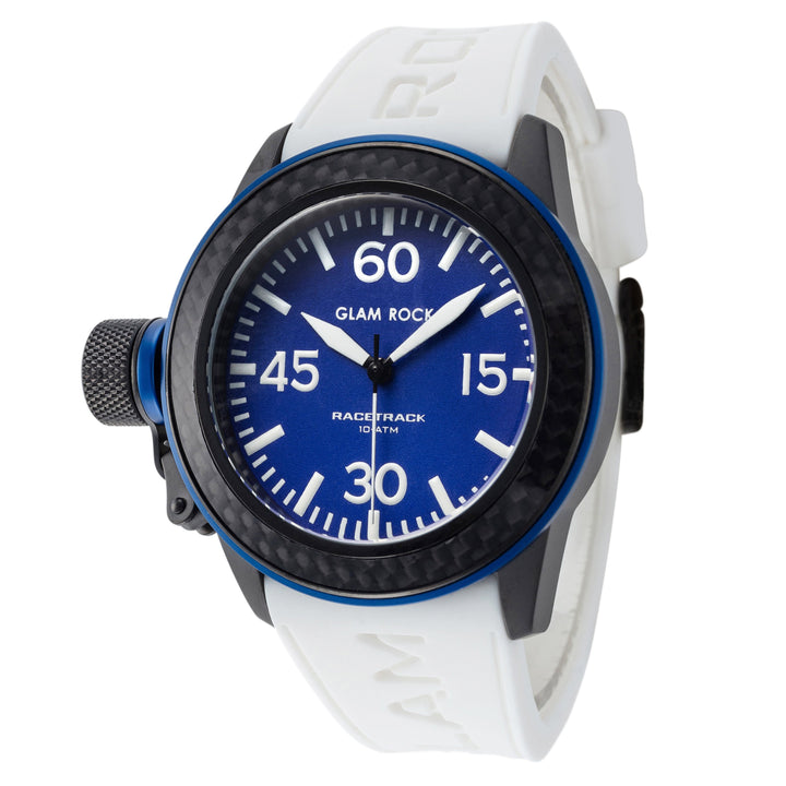 title:Glam Rock Womens GR29000F Racetrack 40mm Quartz Watch;color:White