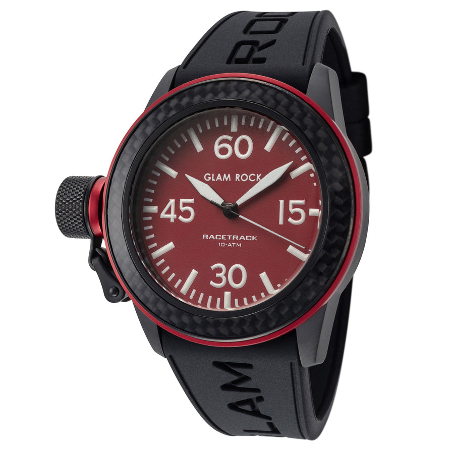 title:Glam Rock Womens GR29003F Racetrack 40mm Quartz Watch;color:Black