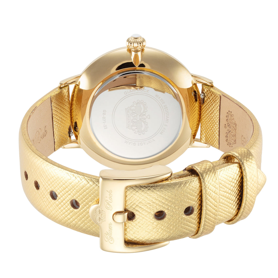Glam Rock Women's Slim Vintage Glam 40mm Quartz Watch