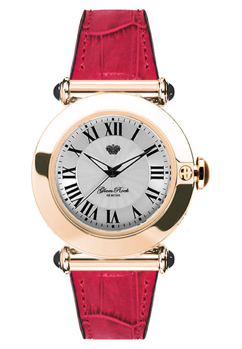title:Glam Rock Women's GR-115-22 Florida 40mm Quartz Watch;color:Red