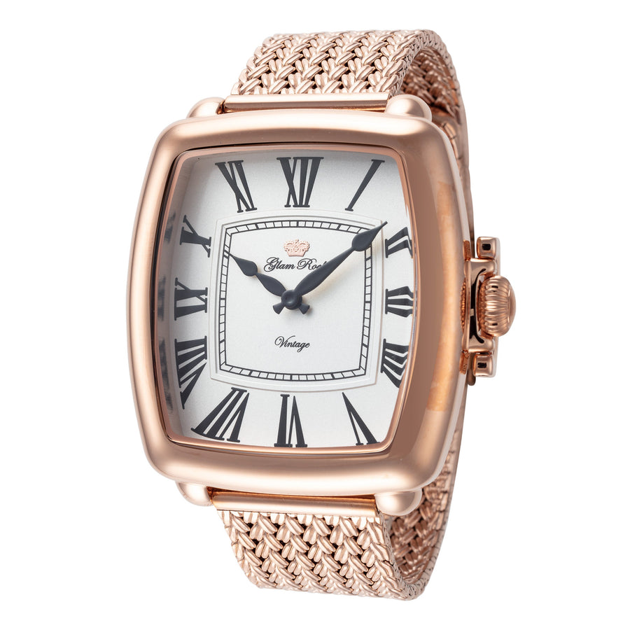 title:Glam Rock Men's GR-091-22 Vintage Conta Tempo 48mm Quartz Watch;color:Rose Gold