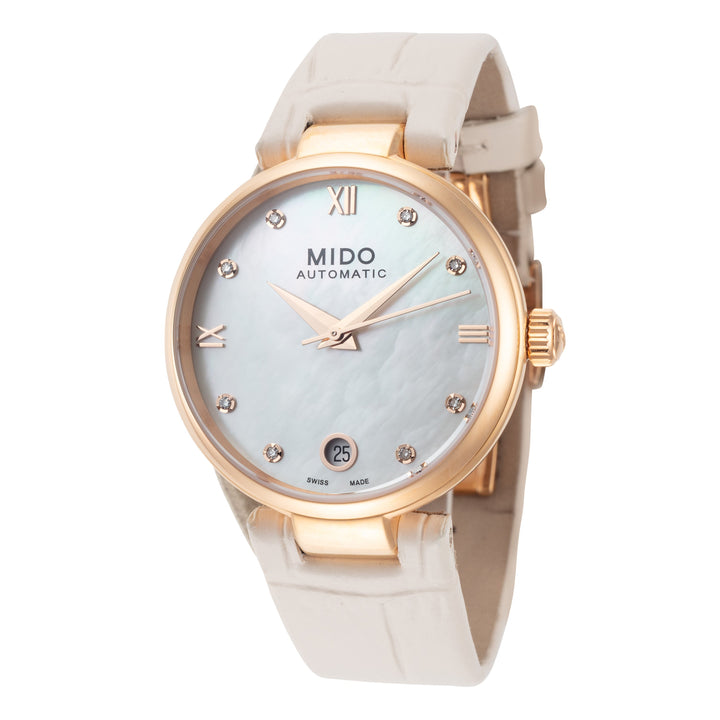 title:Mido Women's M0222073611611 Baroncelli II 33mm Automatic Watch;color:Beige