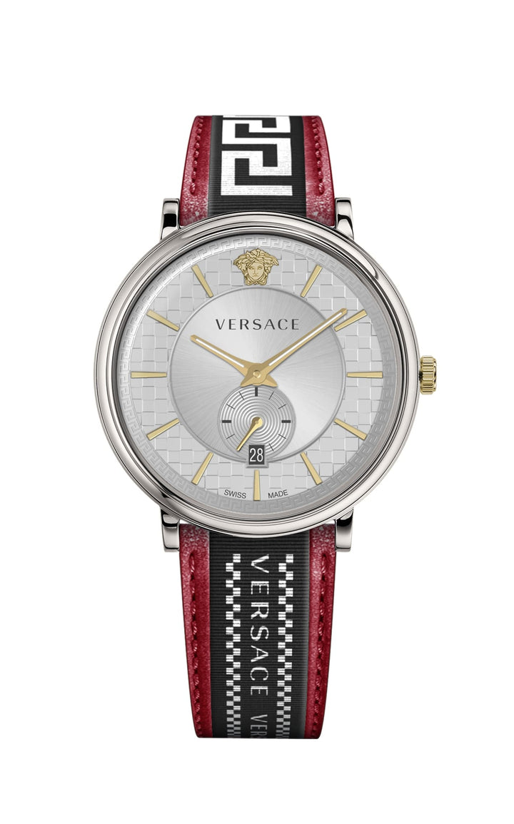 title:Versace Men's Versace V-Circle 42mm Quartz Watch VEBQ01319;color:Red