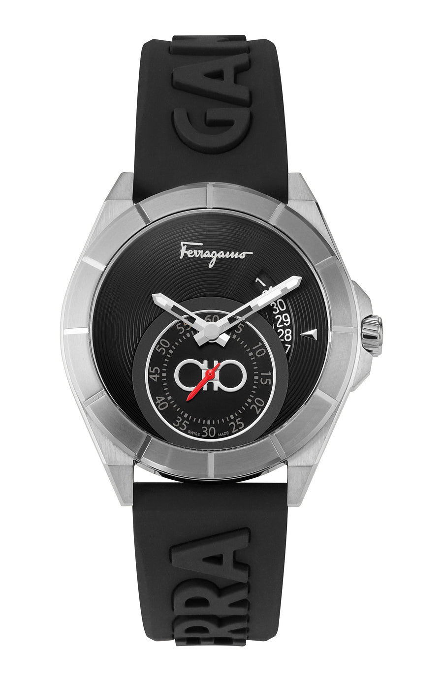 title:Ferragamo Men's SF1Y01121 Urban 43mm Quartz Watch;color:Black