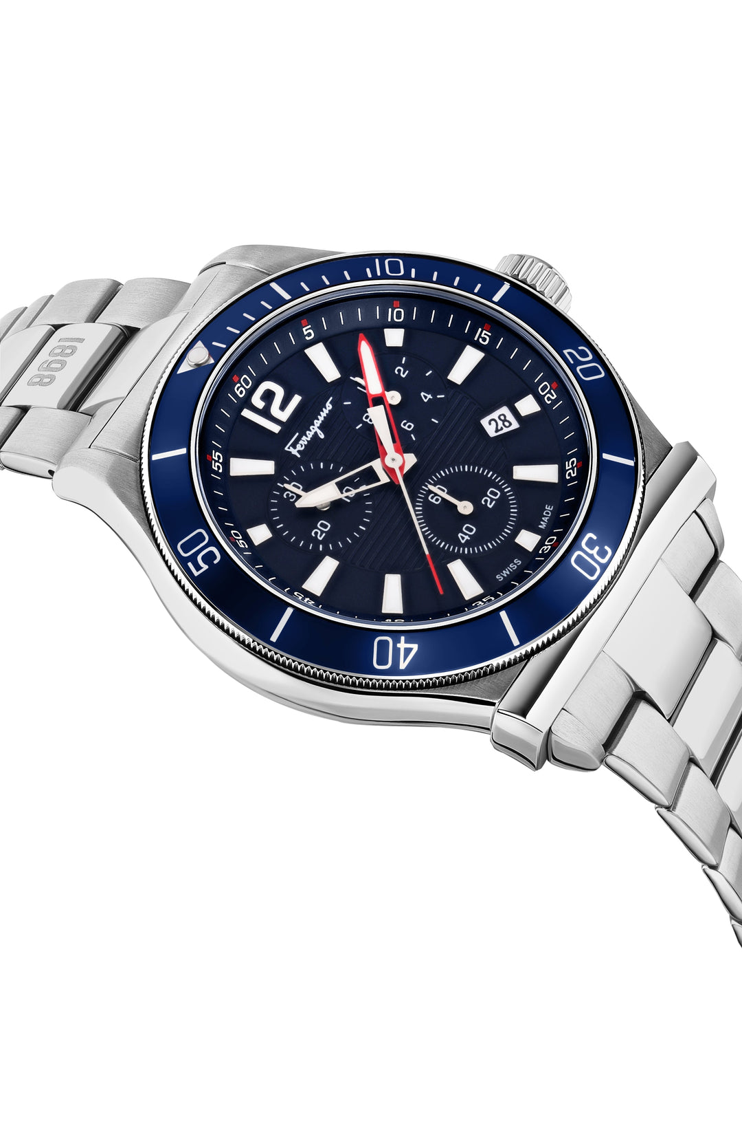 Ferragamo Men's 1898 Sport Chrono 44mm Quartz Watch SFYL01622