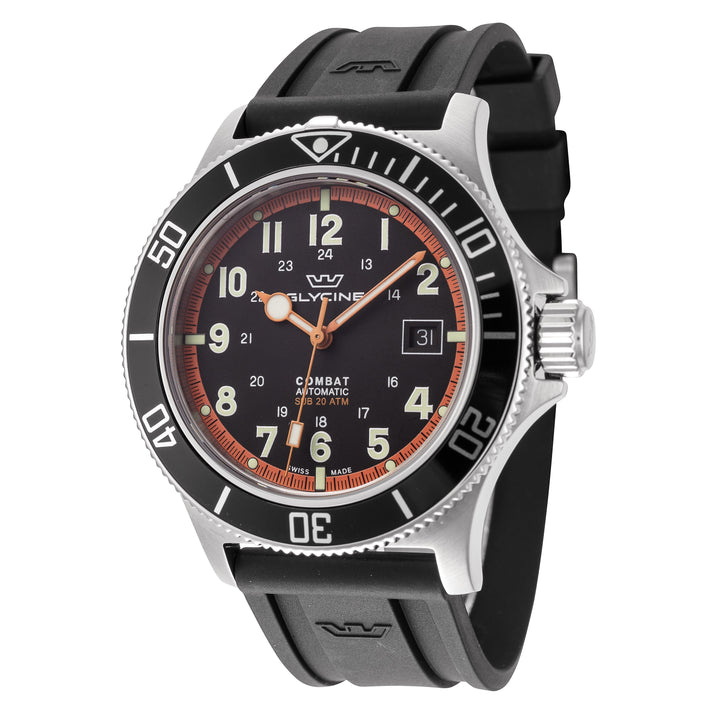 title:Glycine Men's GL0431 Combat Sub 42mm Automatic Watch;color:Black