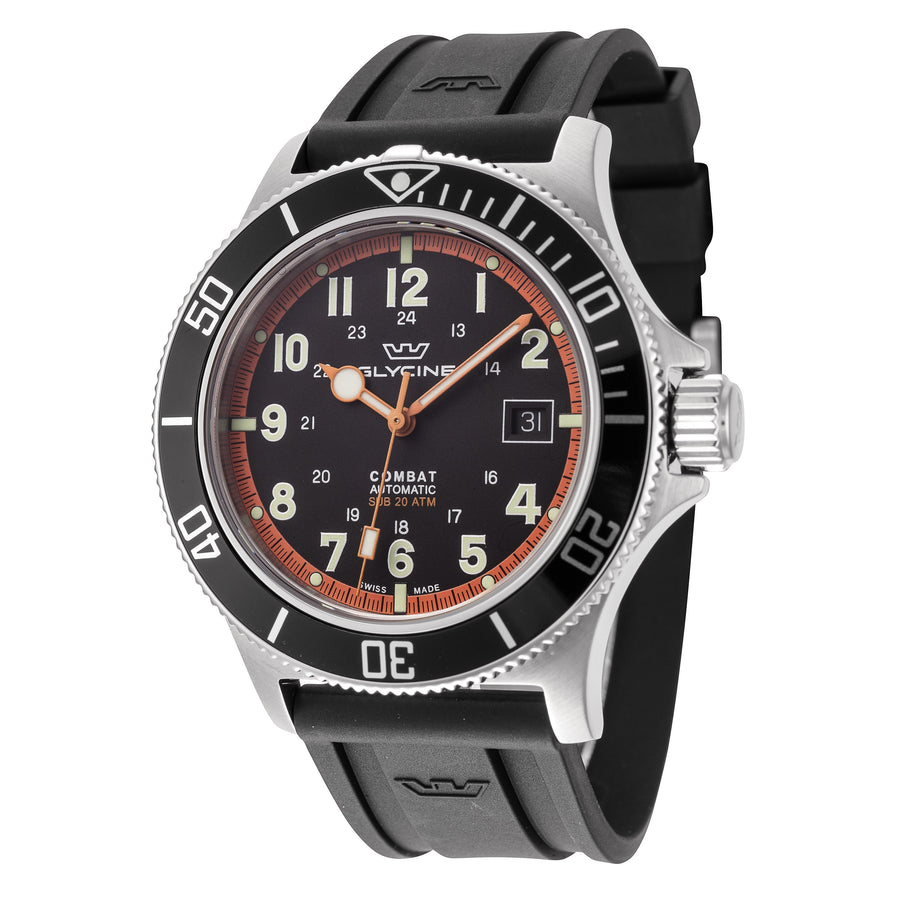 title:Glycine Men's GL0431 Combat Sub 42mm Automatic Watch;color:Black