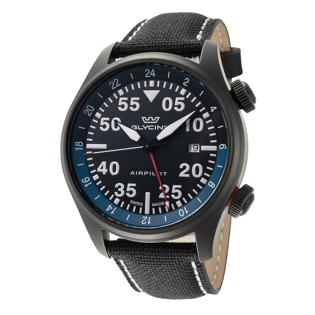 Glycine Men's Airpilot GMT 44mm Quartz Watch - Ruumur