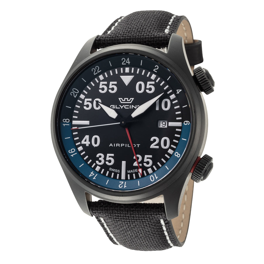 Glycine Men's Airpilot GMT 44mm Quartz Watch - Ruumur