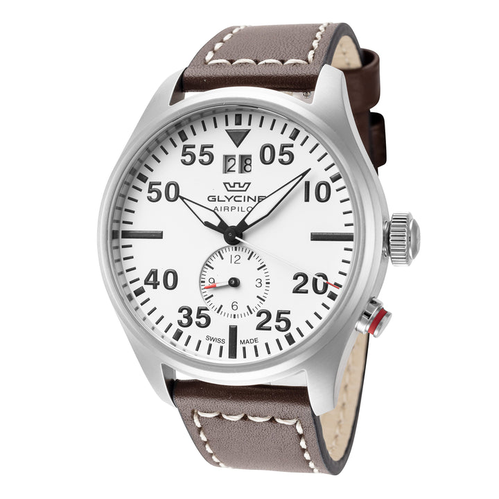 title:Glycine Men's GL0451 Airpilot Dual Time 44mm Quartz Watch;color:Brown