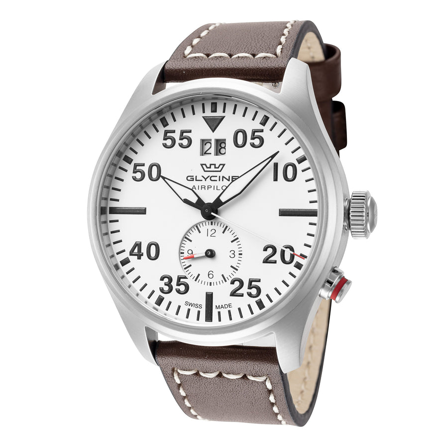 title:Glycine Men's GL0451 Airpilot Dual Time 44mm Quartz Watch;color:Brown