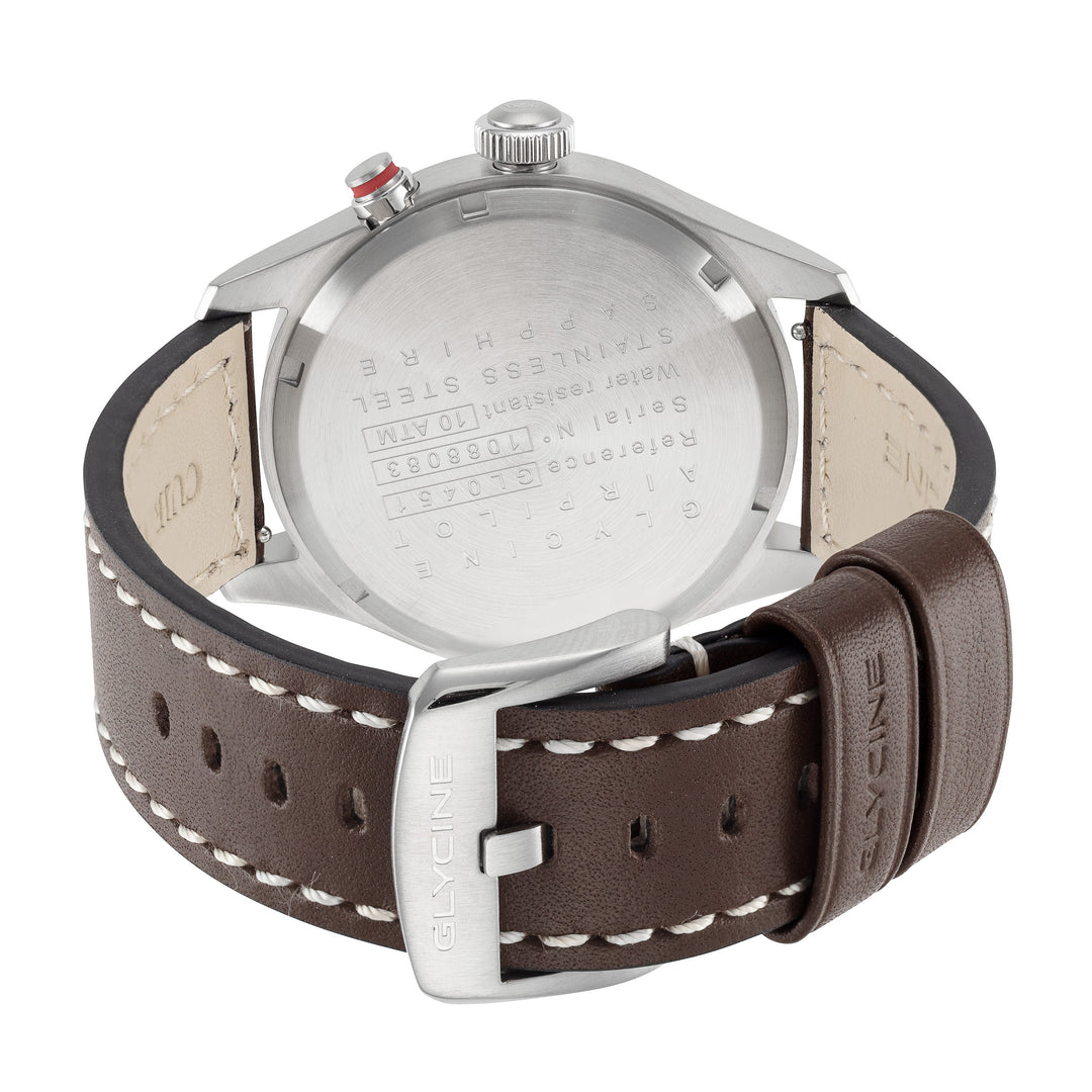 Glycine Men's Airpilot Dual Time 44mm Quartz Watch