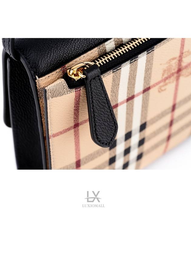 Burberry Small Loxley Check Crossbody Bag Black