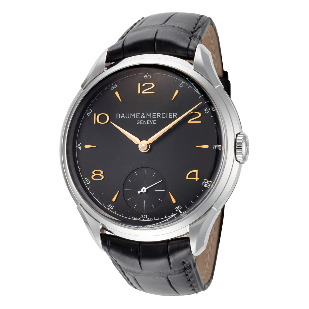 title:Baume and Mercier Men's M0A10364 Clifton 45mm Manual-Wind Watch;color:Black