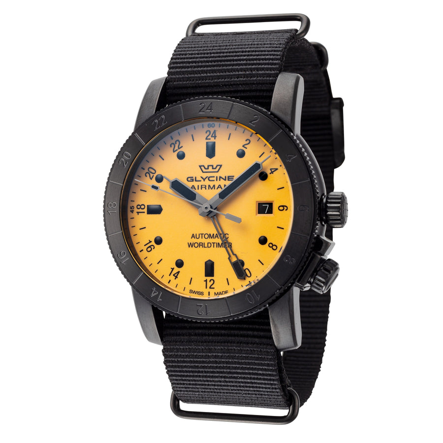 title:Glycine Men's Airman Contemporary 42mm Automatic Watch GL0462;color:Black