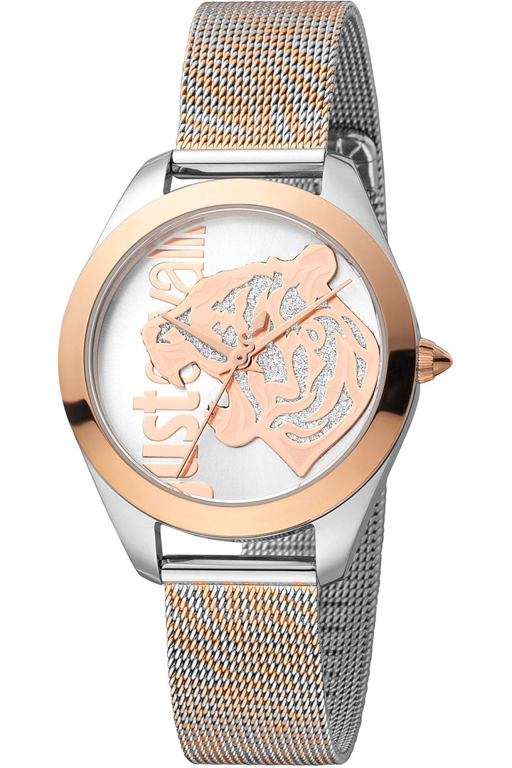 title:Just Cavalli Animalier JC1L210 Pantera 32mm Quartz Women's Watch;color:Silver