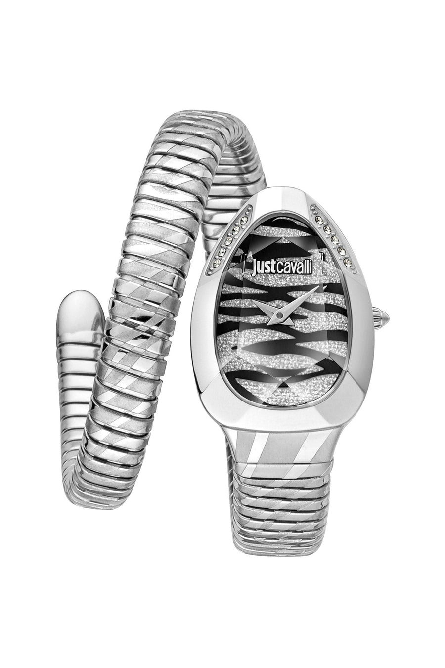 title:Just Cavalli Signature Snake JC1L225 Glam Evo 8 Solo 22mm Quartz Women's Watch;color:Black