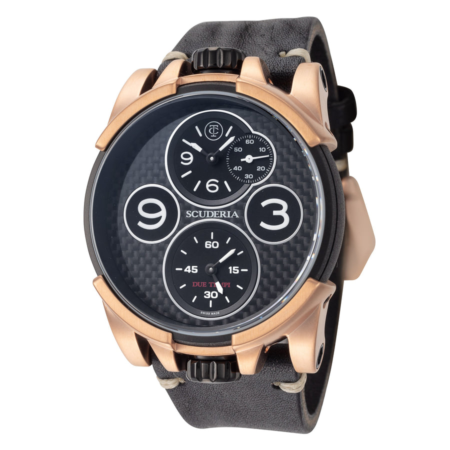 title:CT Scuderia Men's CS40381-N Due Tempi 44mm Quartz Chronograph Watch;color:Black