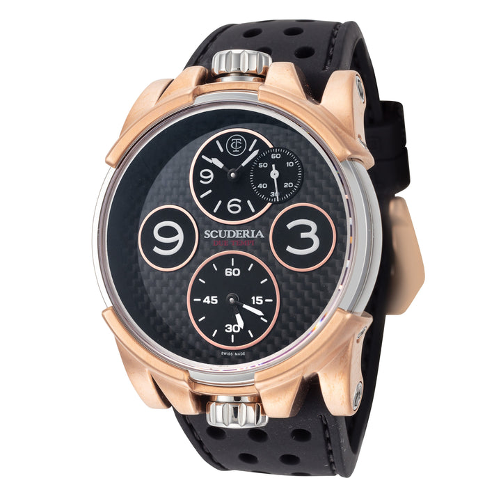 title:CT Scuderia Men's CS40382-N Due Tempi 44mm Quartz Chronograph Watch;color:Black