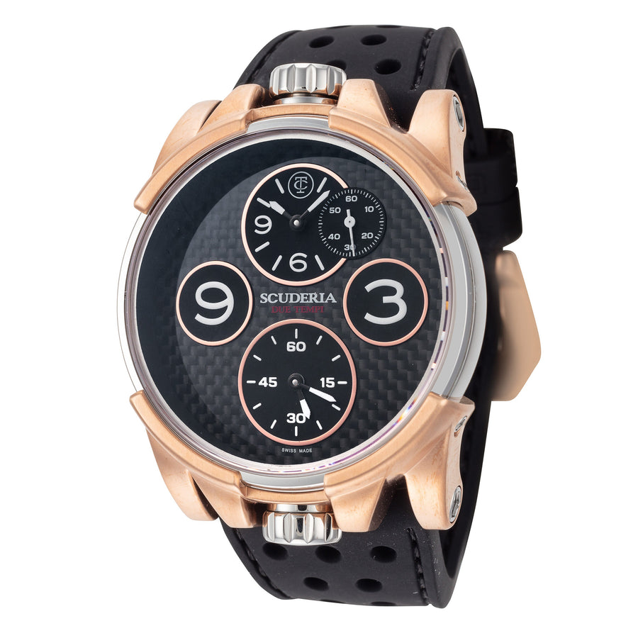 title:CT Scuderia Men's CS40382-N Due Tempi 44mm Quartz Chronograph Watch;color:Black