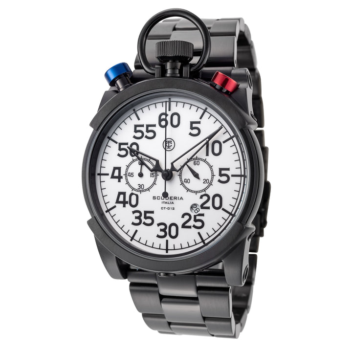 title:CT Scuderia Men's CT-201-PB Corsa 44mm Quartz Chronograph Watch;color:Black