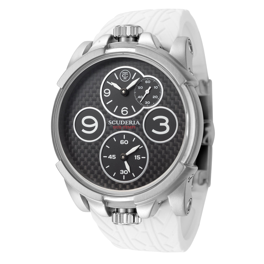 title:CT Scuderia Men's CT-270-P Due Tempi 40mm Quartz Dual Time Watch;color:White