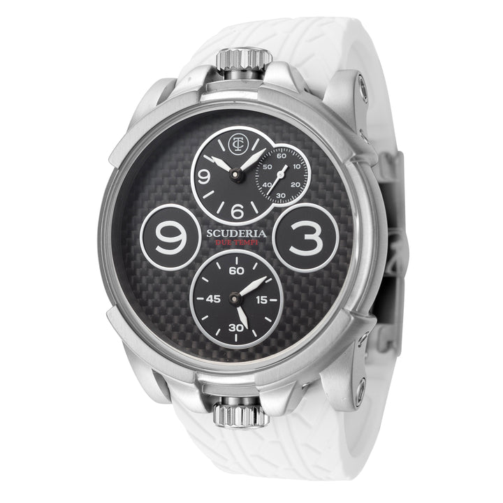 title:CT Scuderia Men's CT-270-P Due Tempi 40mm Quartz Dual Time Watch;color:White