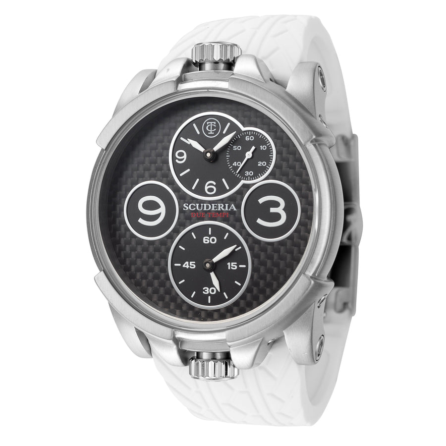 title:CT Scuderia Men's CT-270-P Due Tempi 40mm Quartz Dual Time Watch;color:White