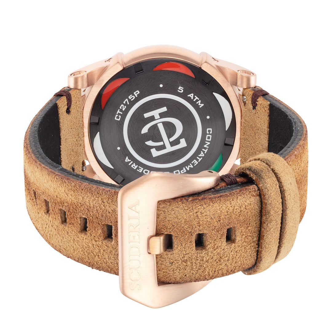 CT Scuderia Men's Due Tempi 44mm Quartz Dual Time Watch