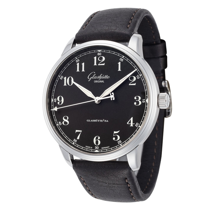 title:Glashutte Men's 1-36-01-03-02-01 Senator Excellence 40mm Automatic Watch;color:Black Dial Black Band