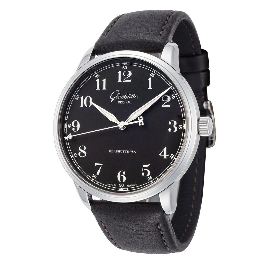 title:Glashutte Men's 1-36-01-03-02-01 Senator Excellence 40mm Automatic Watch;color:Black Dial Black Band