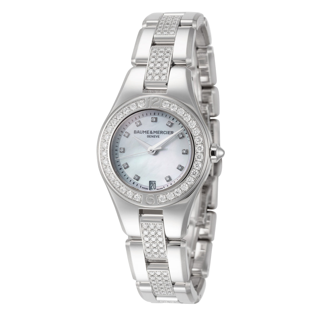 title:Baume and Mercier Women's A10092 Linea 27mm Quartz Watch;color:Silver