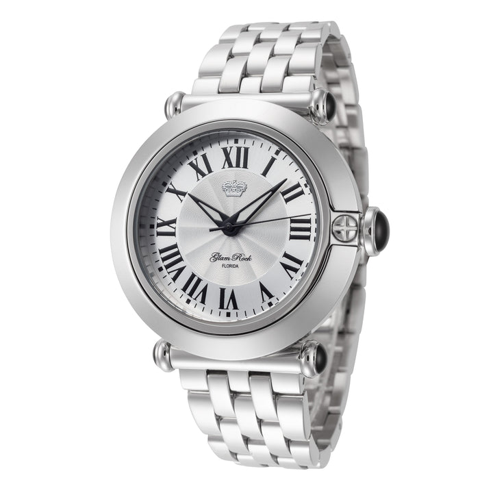 title:Glam Rock Women's GR-020-22 Florida 40mm Quartz Watch;color:Silver