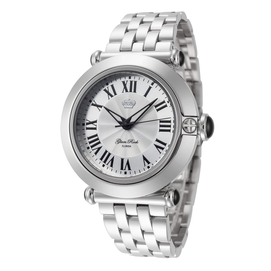 title:Glam Rock Women's GR-020-22 Florida 40mm Quartz Watch;color:Silver