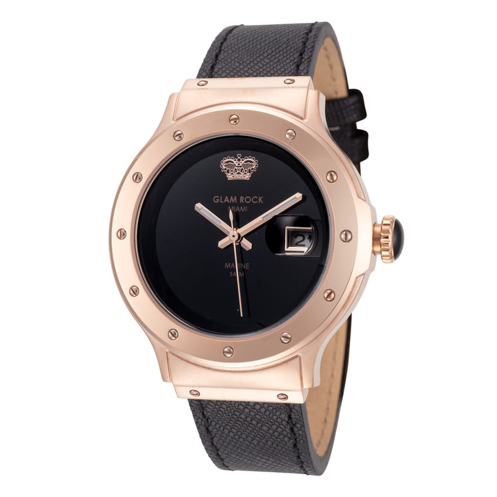 title:Glam Rock Unisex GR-049-22 Marine 40mm Quartz Watch;color:Black