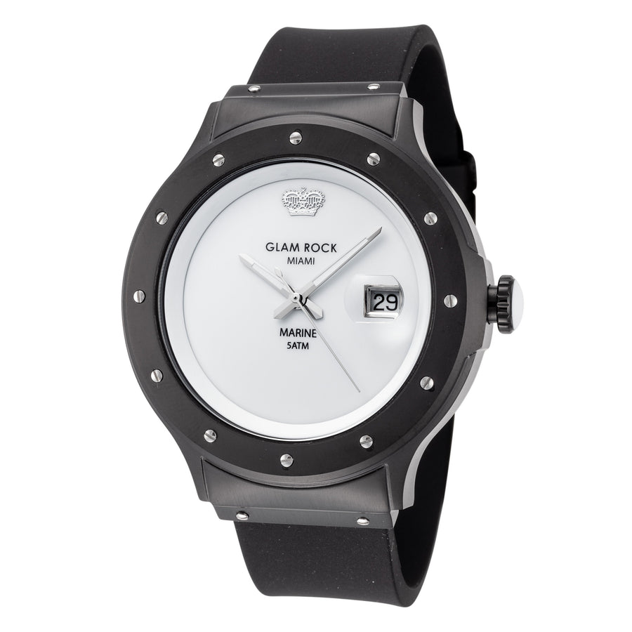title:Glam Rock Unisex GR-051-22 Marine 40mm Quartz Watch;color:Black