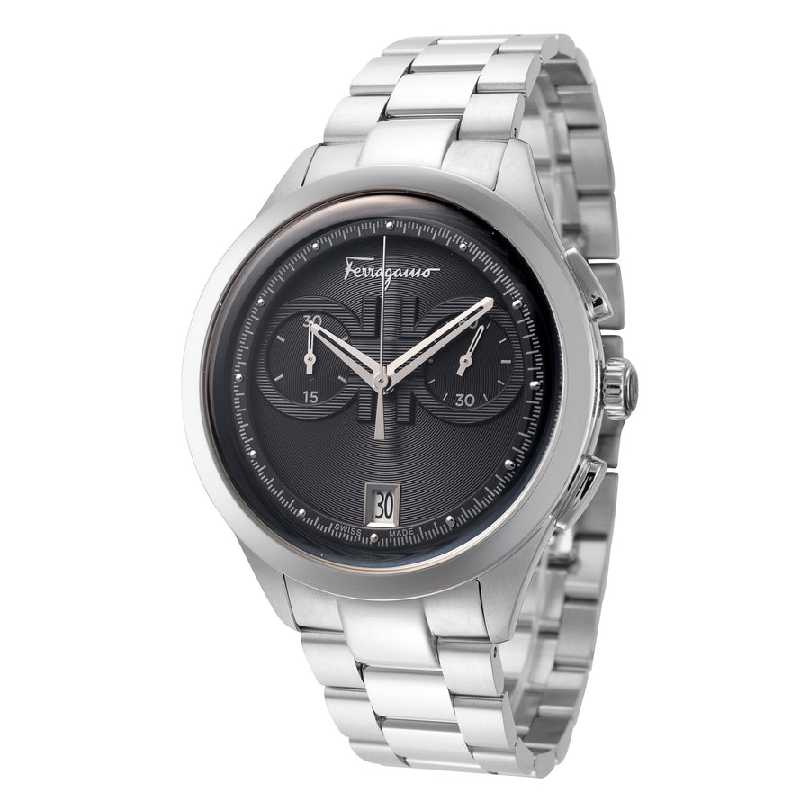 title:Ferragamo Men's SFYI00321 Racing 42mm Quartz Watch;color:Silver