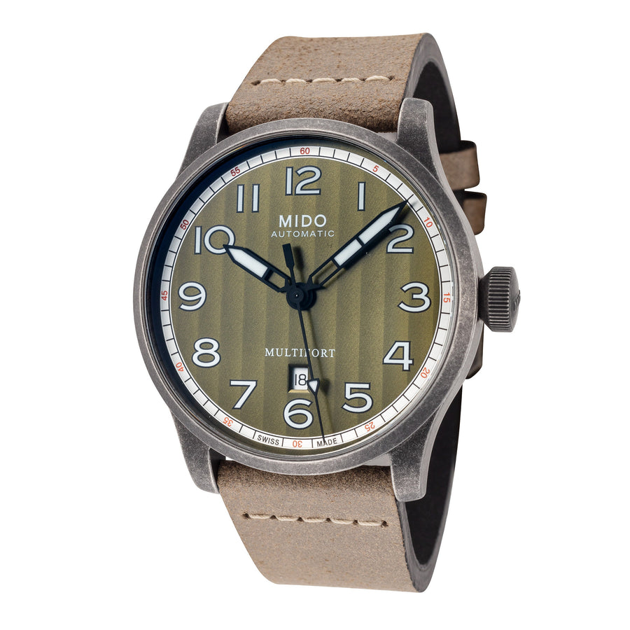 title:Mido Men's M0326073609000 Multifort 44mm Automatic Watch;color:Grey