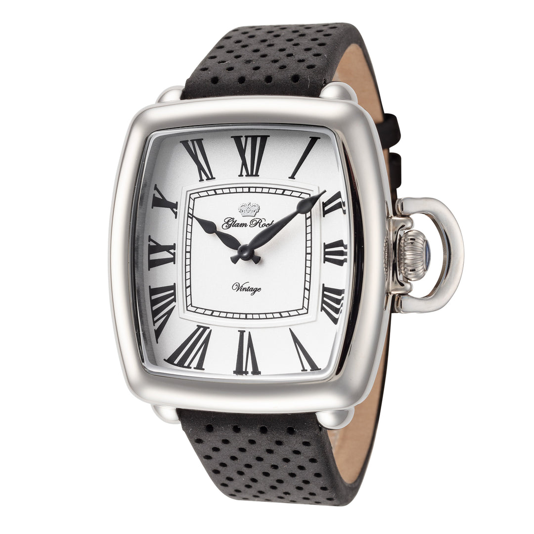 title:Glam Rock Men's GR-089-22 Vintage Conta Tempo 48mm Quartz Watch;color:Black
