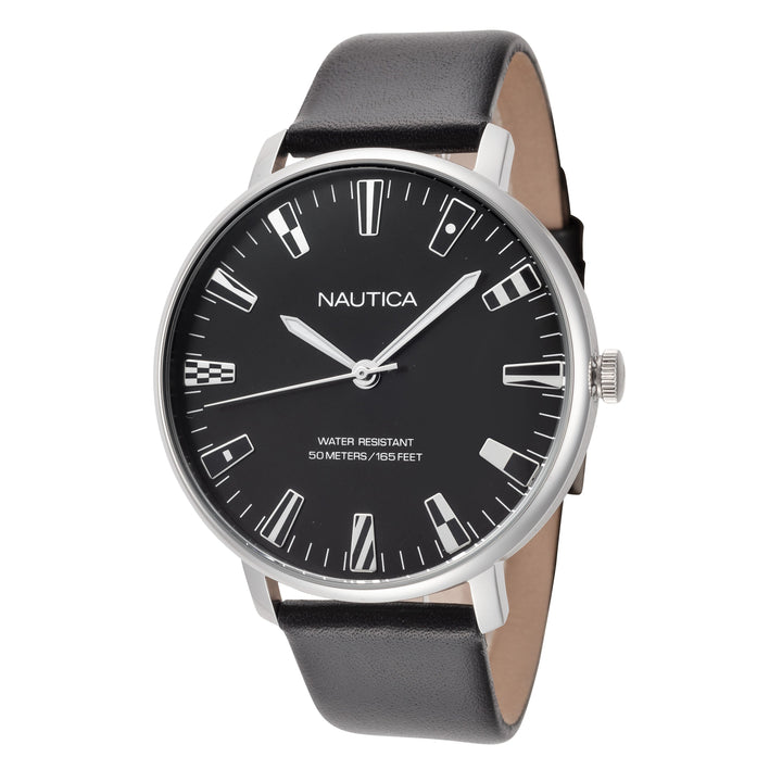 title:Nautica Men's NAPCRF910 Caprera 43mm Quartz Watch;color:Black